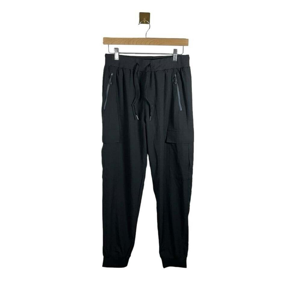 Stelle Womens Hiking Cargo Jogger Pants Black Water Resistant Quick Dry M